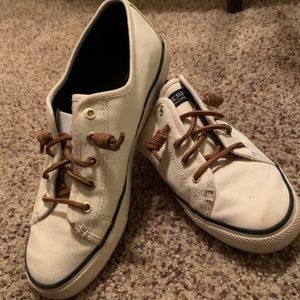 White Sperry shoes